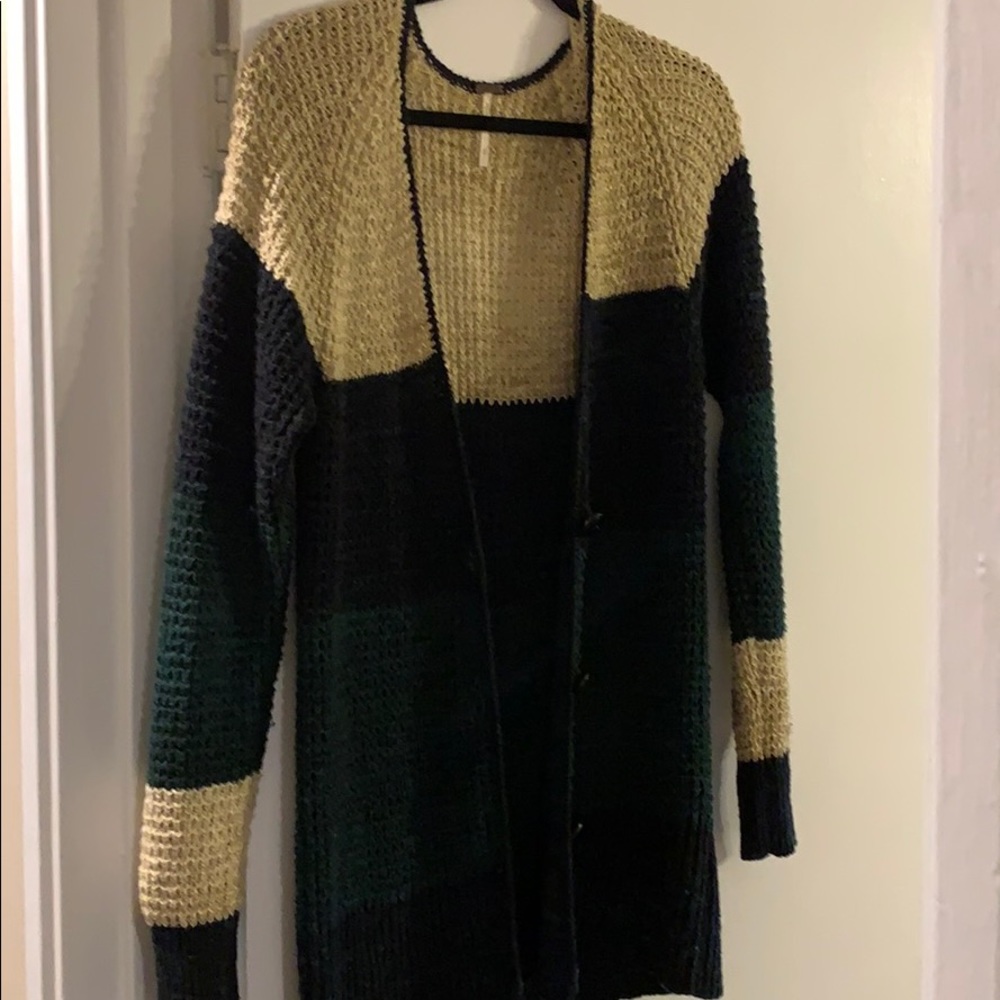 Free People Striped Cardigan